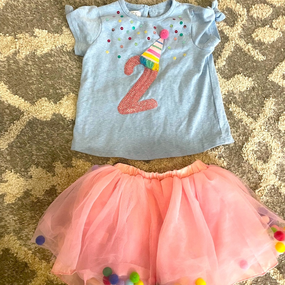 Toddler girls size 2t 2nd birthday outfit